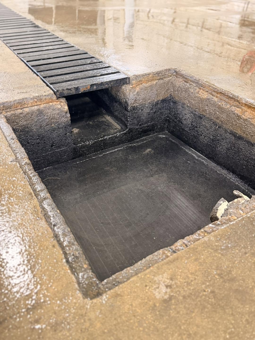 Scheduled industrial drain maintenance